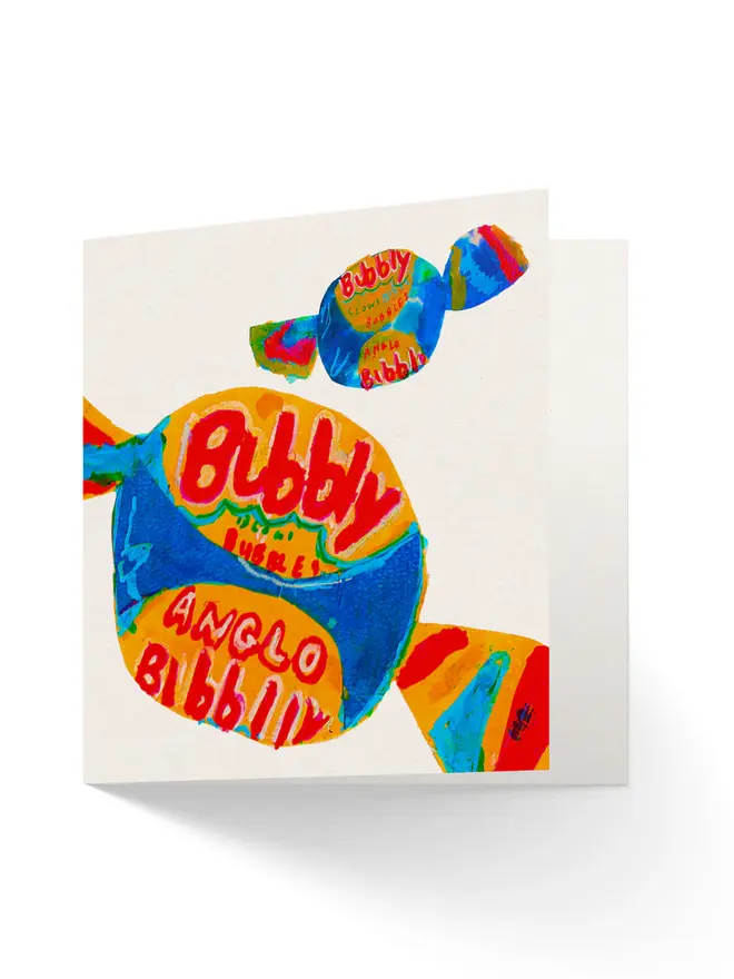 Retro Sweets Greetings Cards, Blowin’ BIg Bubbles
