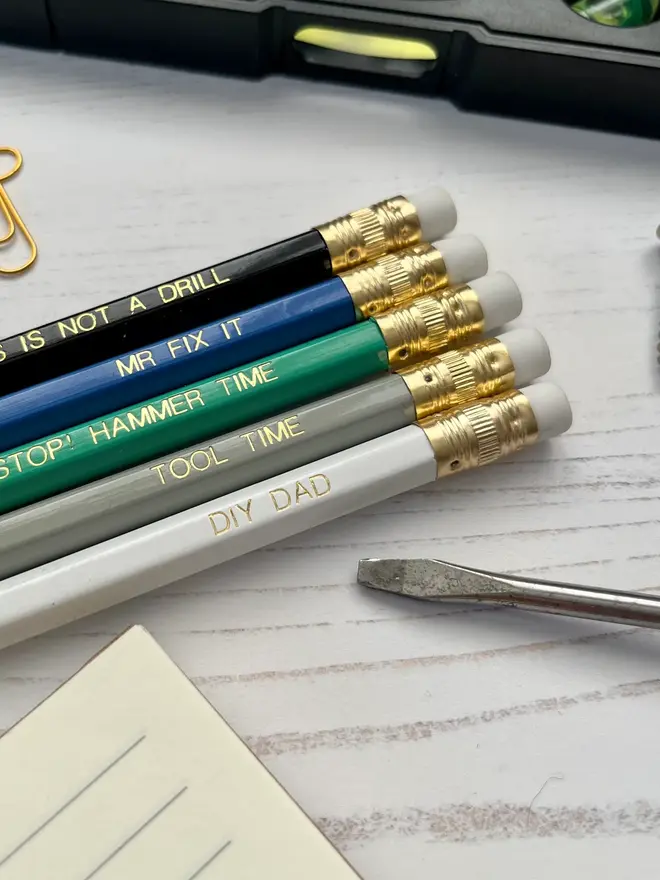 DIY Inspired Father's Day Pencil (Set Of 5)