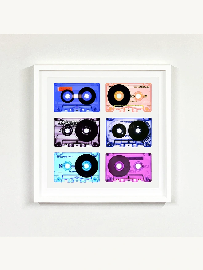 Tape Collection Pop Art Print Framed in White