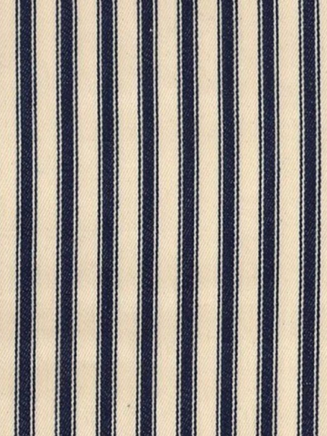 navy ticking fabric sample