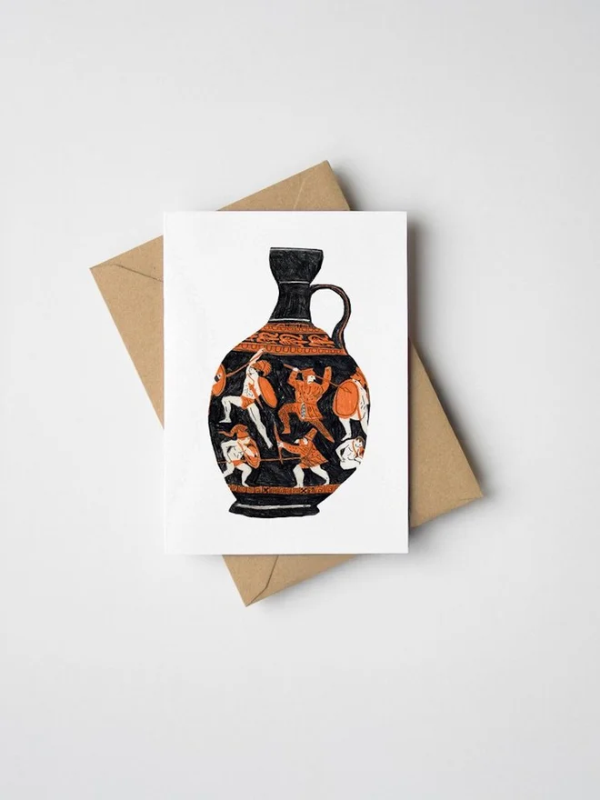 Mini Etruscan Vase Greeting Card