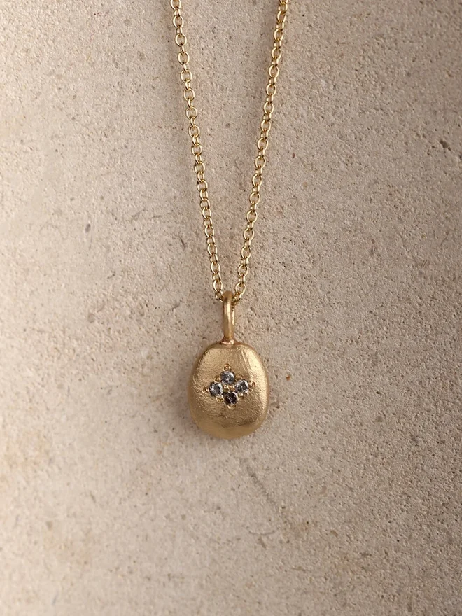 Salt And Pepper Gold Necklace