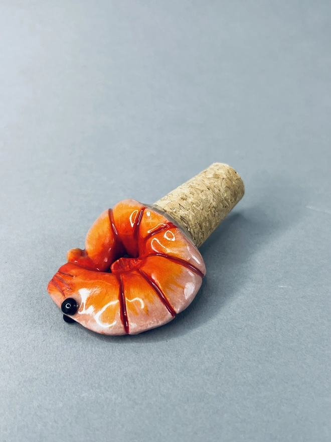 Prawn Bottle Stopper