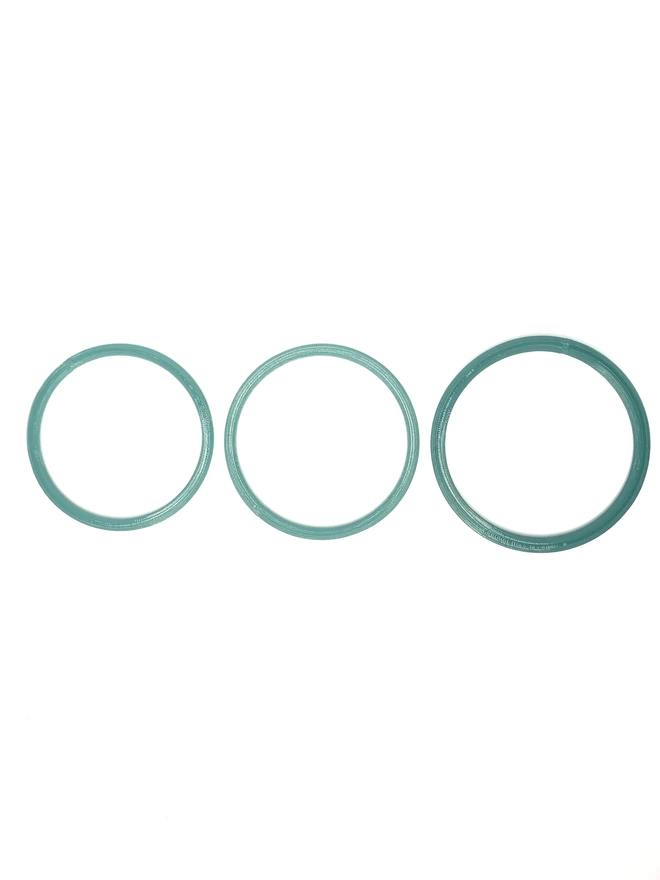Small medium and large marine filament bangles