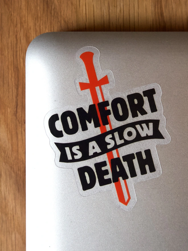 Sticker on a laptop