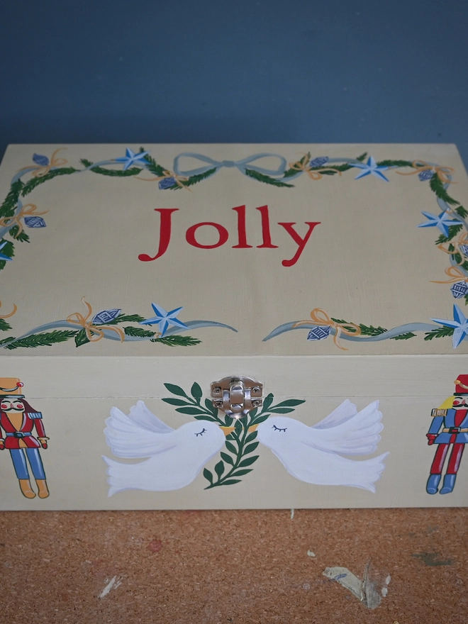 Farmyard Personalised Illustrated Christmas Keepsake Box