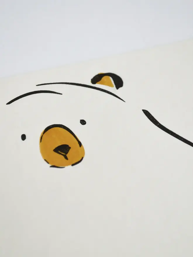 Letterpress Printed Bear Card