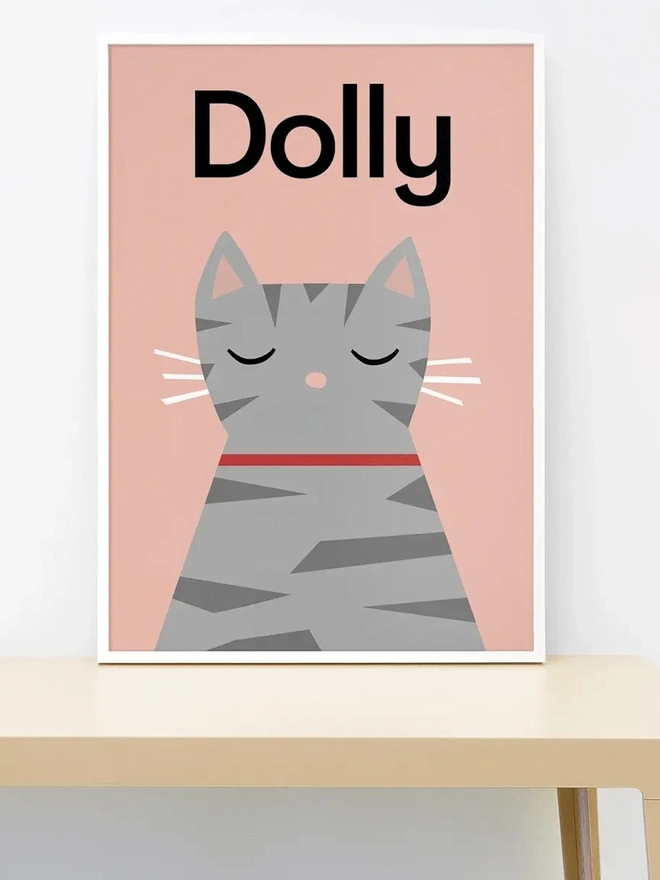 Personalised Striped Cat Picture