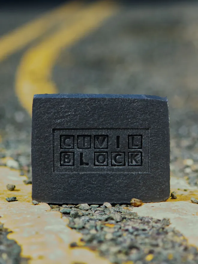 Charcoal, Tea Tree & Black Spruce Road Block Soap Bar