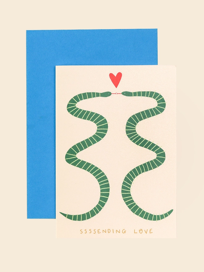 'Sssending Love' Snakes Love Card