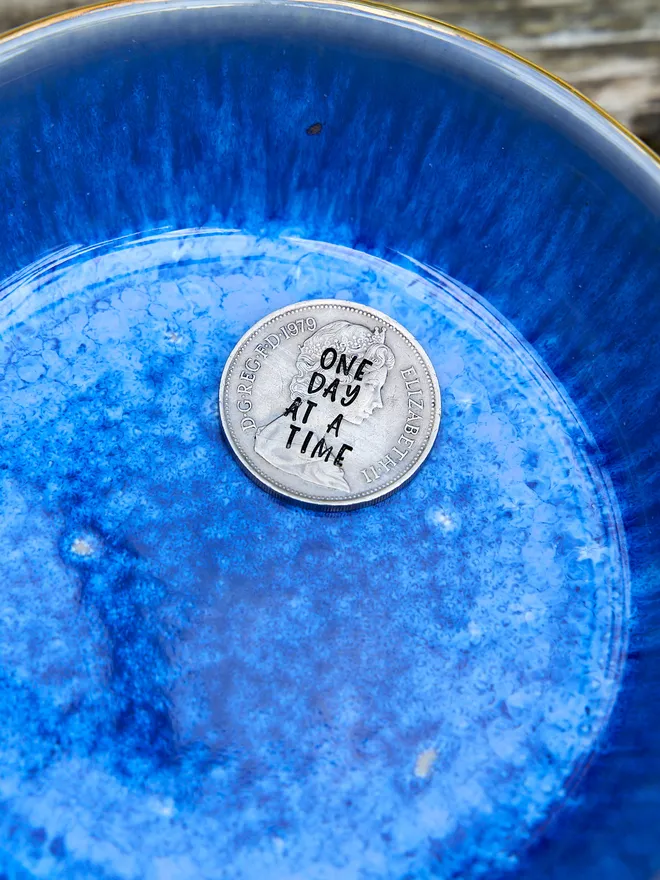 'One Day At A Time' Stamped Coin