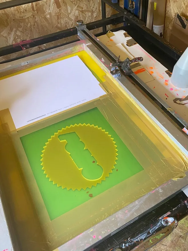 FOMO 55 - Orange Price Tag Screenprint - Making process