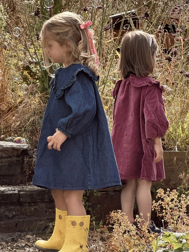 kids large collar blouse dress hero image