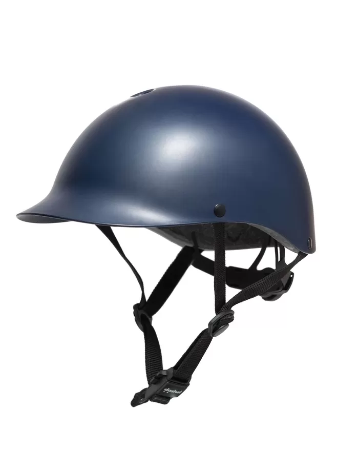 Dashel Navy Blue Bike Helmet at an angle.