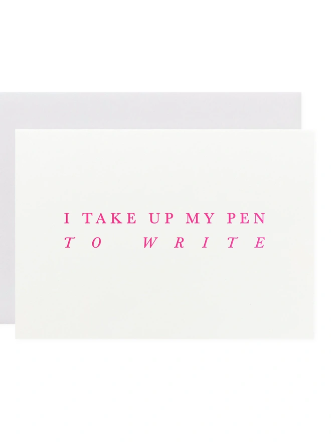 ‘To Write’ Pink Mini Card MC-WRITE-PK