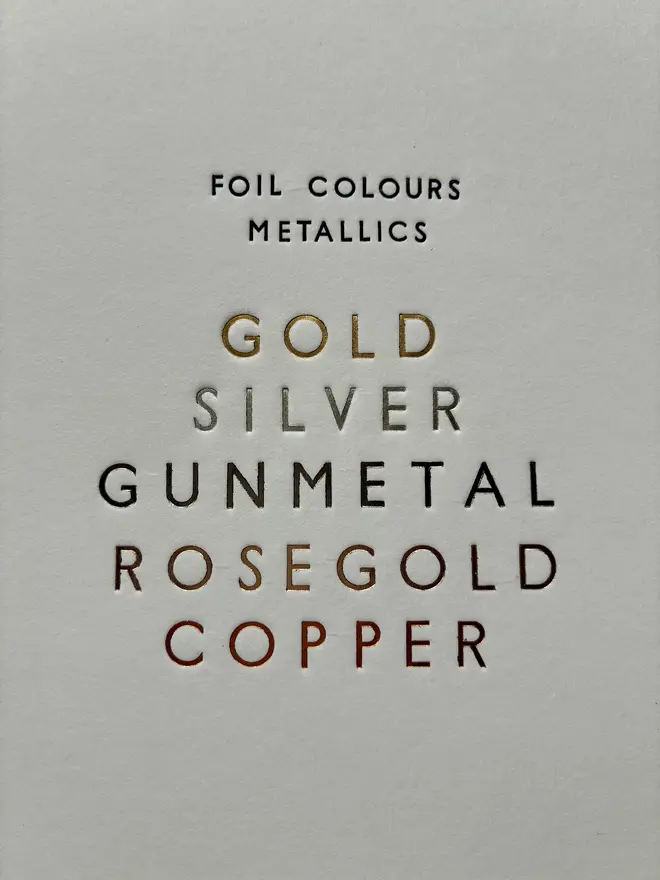 List of Keep Collect Metallic Foil options