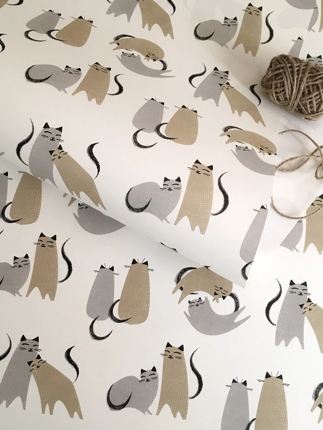 Love Cats Wrapping Paper