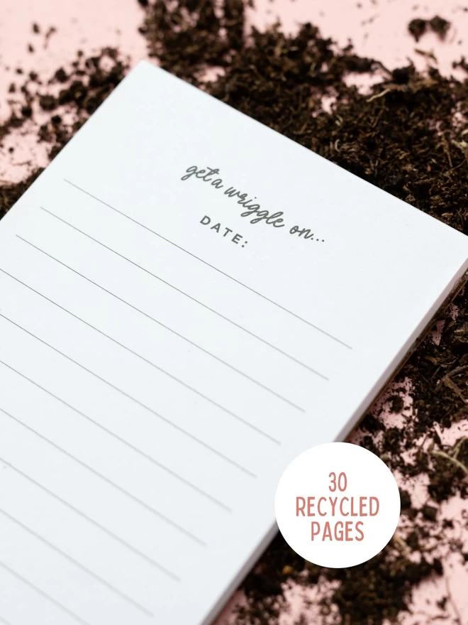 Feed The Worms Compostable Notepad