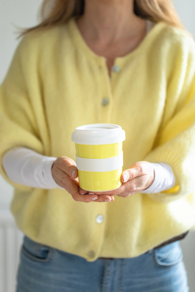 Daffodil yellow travel cup