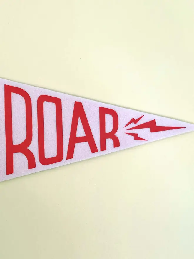 i am woman hear me roar pennant flag