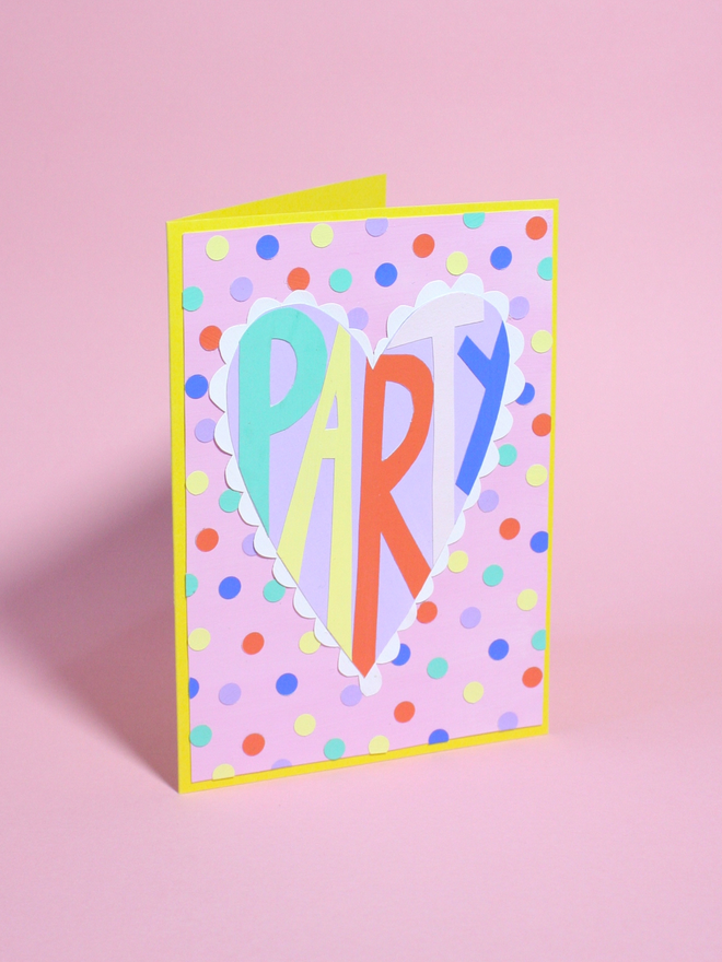 'Party' Collaged Birthday Card