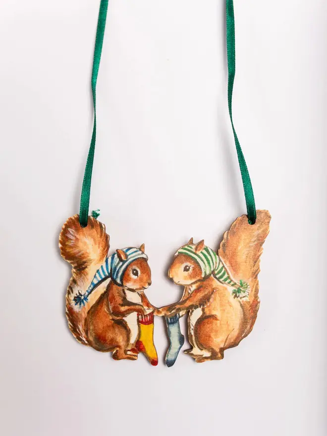 One More Sleep ~ Hanging Wooden Decoration White