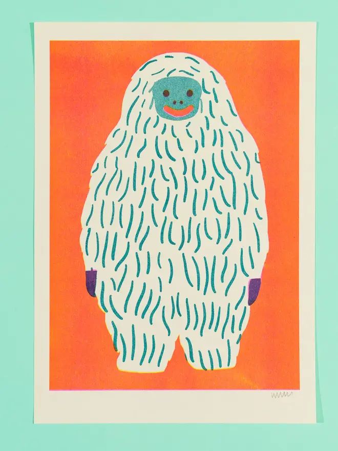 Yeti Risograph Print