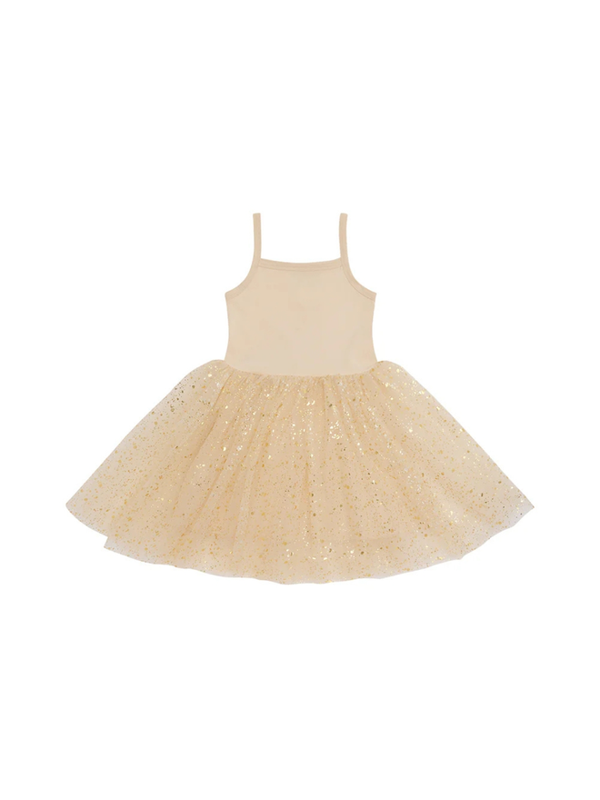kids' sparkle dress gold