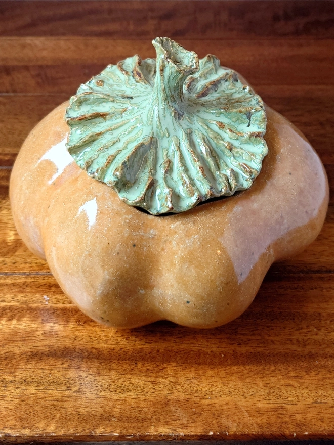 Pumpkin Jar Lidded Pot Halloween Decor