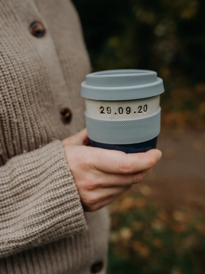 personalised date travel mug