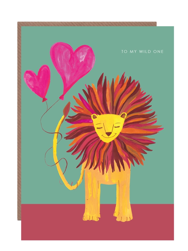 LION VALENTINES DAY CARD