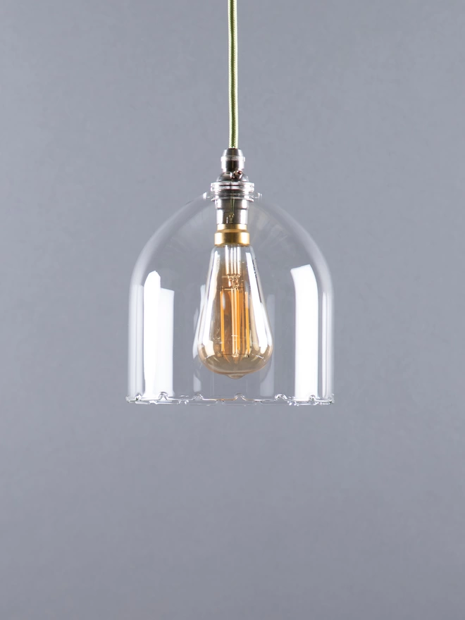 Frieda Frilled Light Off Pendant Light 