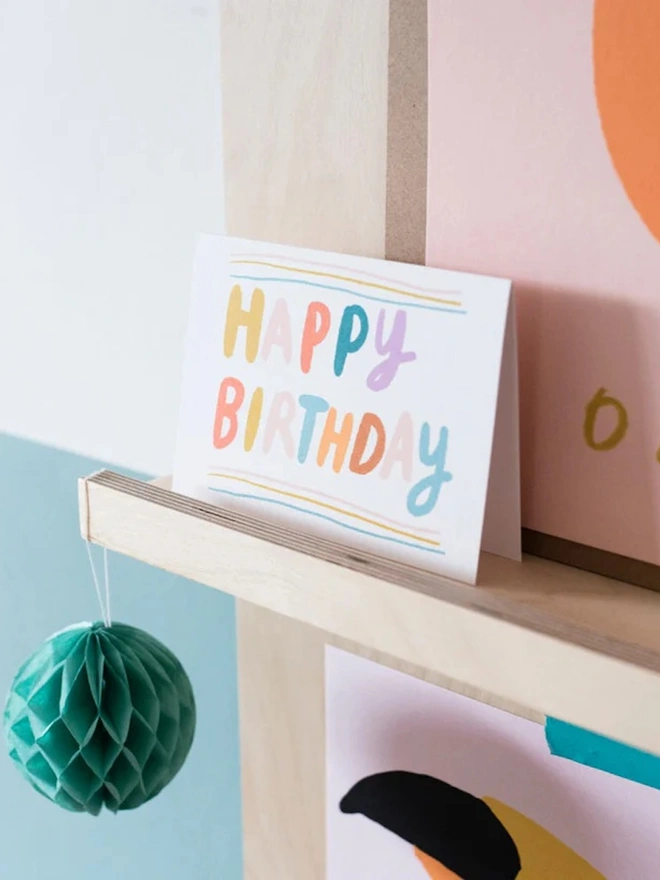 'Happy Birthday' Colours Card