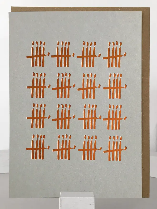 80th Birthday Foil Candle Tally Card 