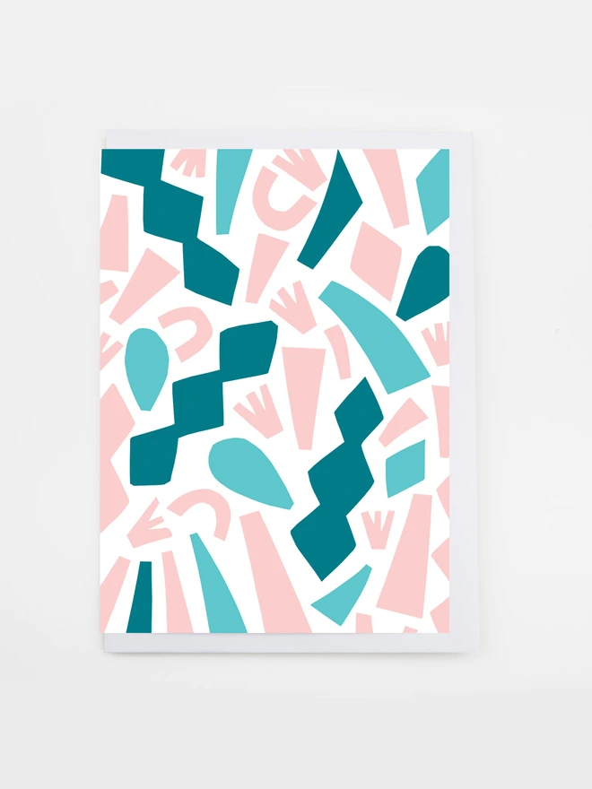 cut shape pattern greetings card