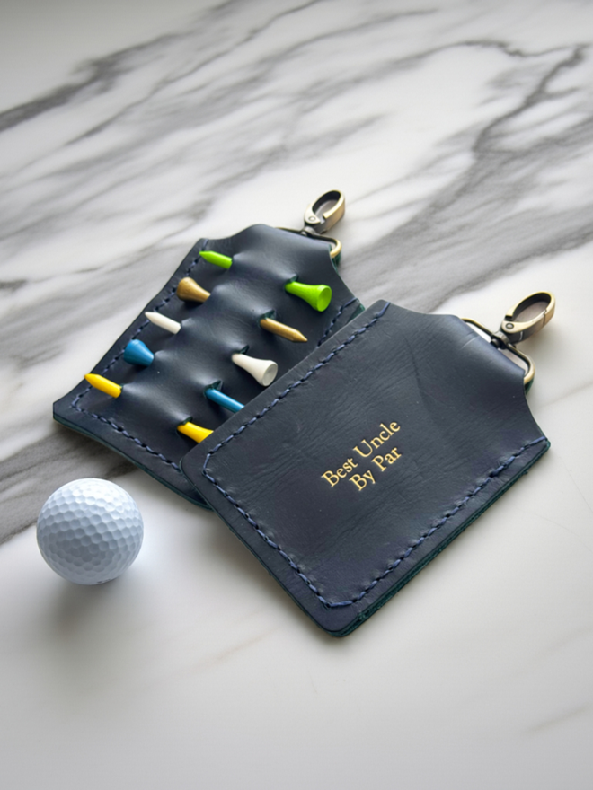 personalised leather golf gift