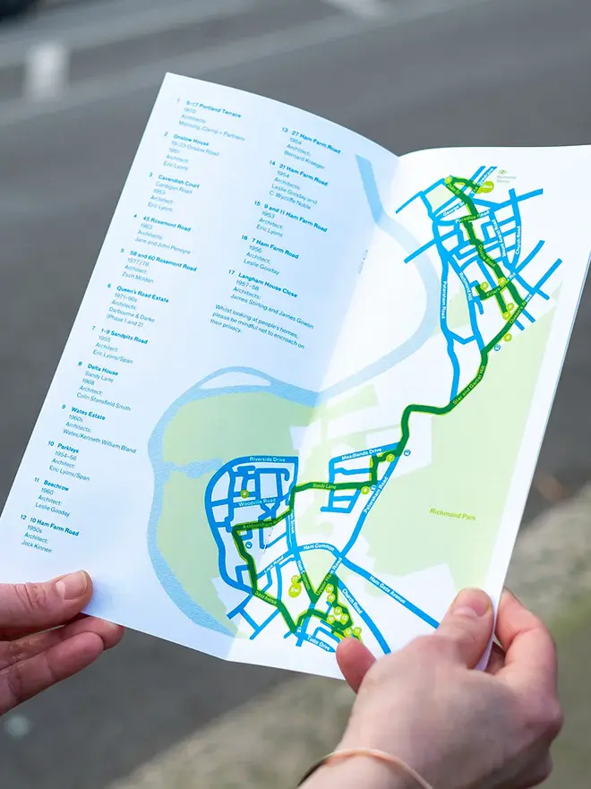 richmond to ham london walking guide. a walking map of south west london.
