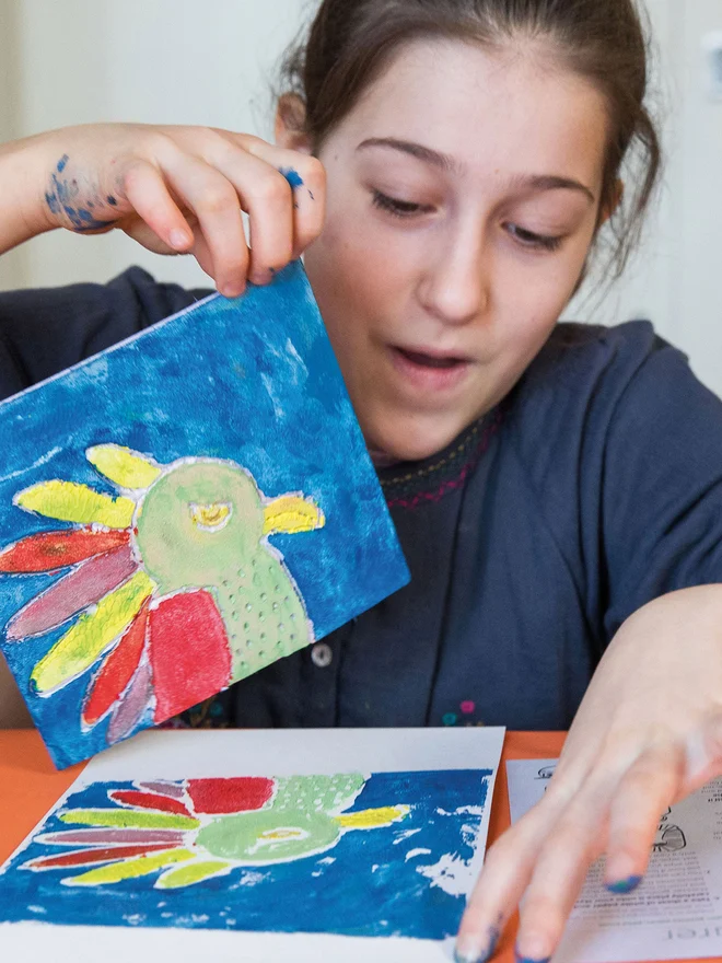 Awesome Animal rooster painting art project inspired by artist