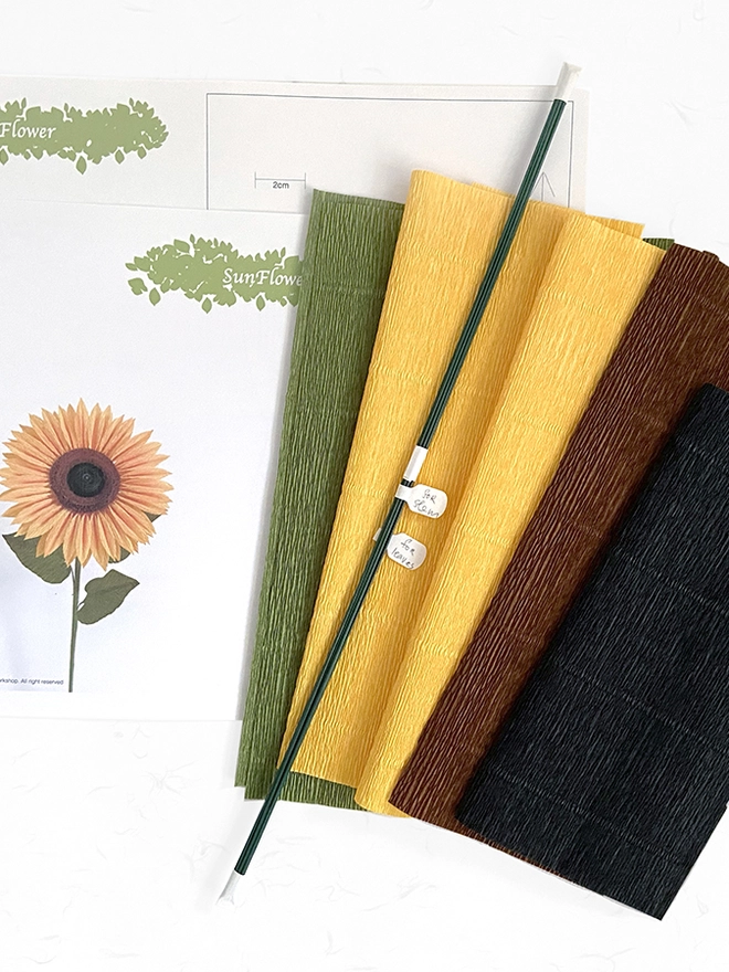 Crepe Paper Sun Flower DIY Kit