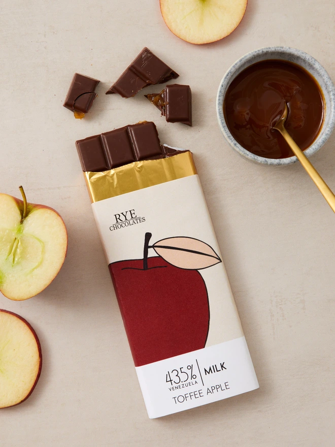 Toffee Apple Milk Chocolate Bar - 43.5% Venezuelan