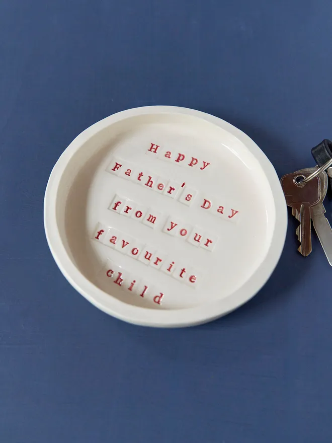 'Happy Fathers Day From Your Favourite Child' Ceramic Plate 