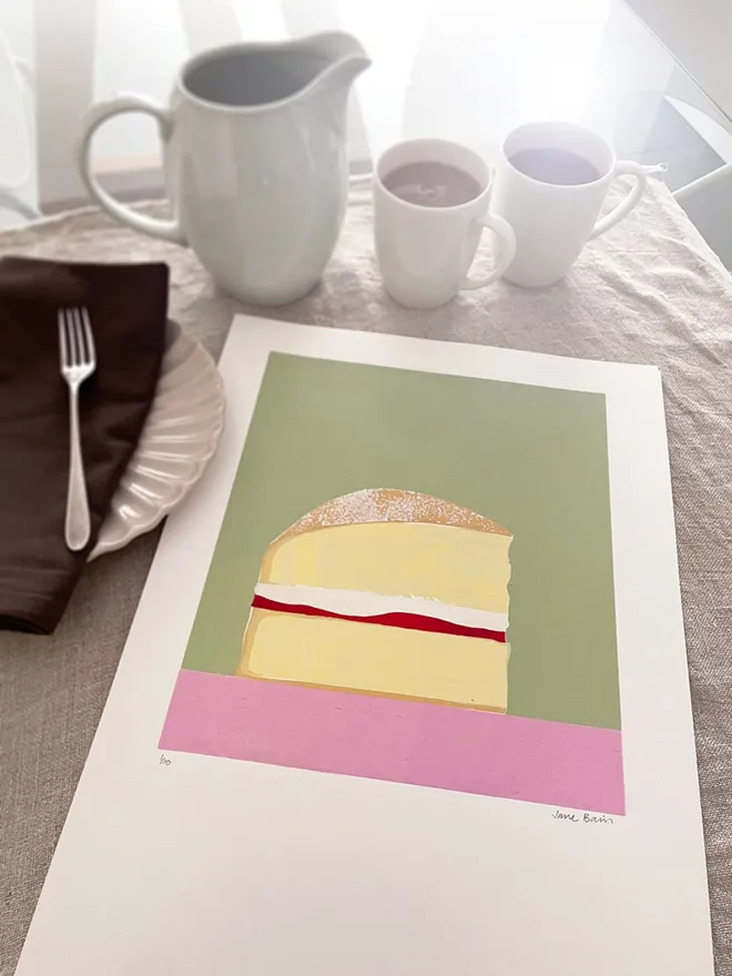 Victoria Sponge Screenprint