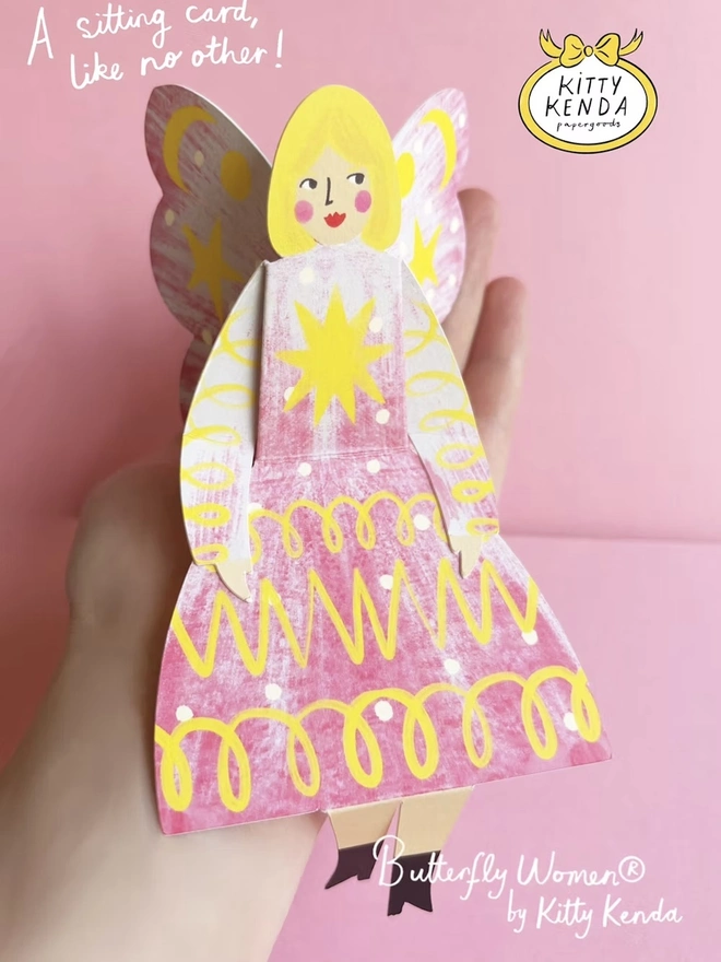 Butterfly Woman 3D Pop Out Card