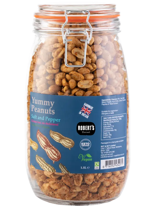Yummy Peanuts Glass Jar