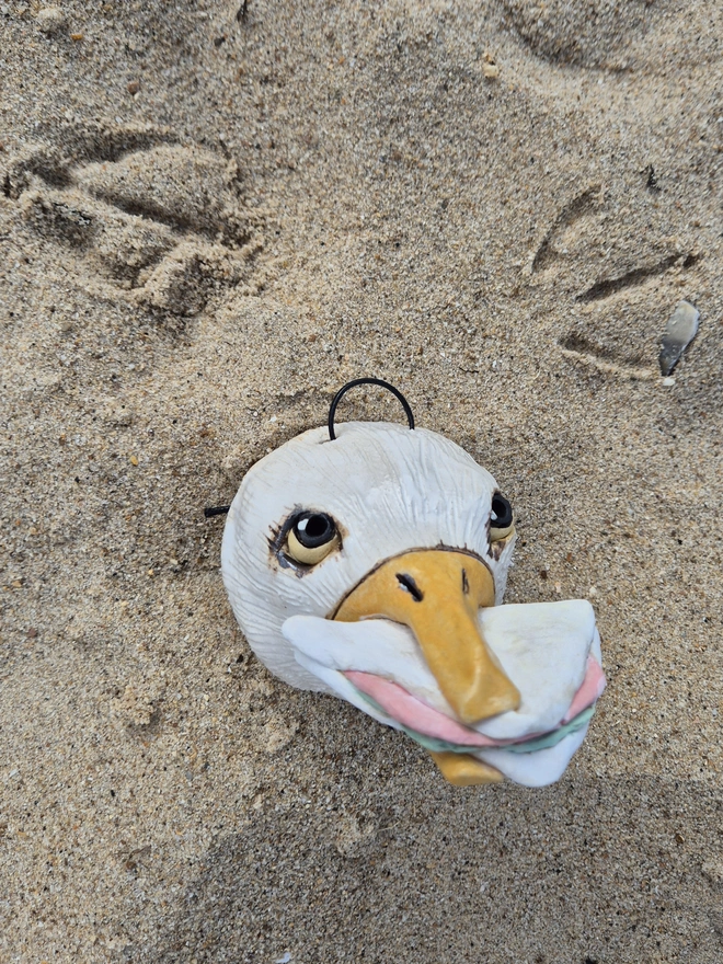 Pesky Seagull With ham sandwich 
