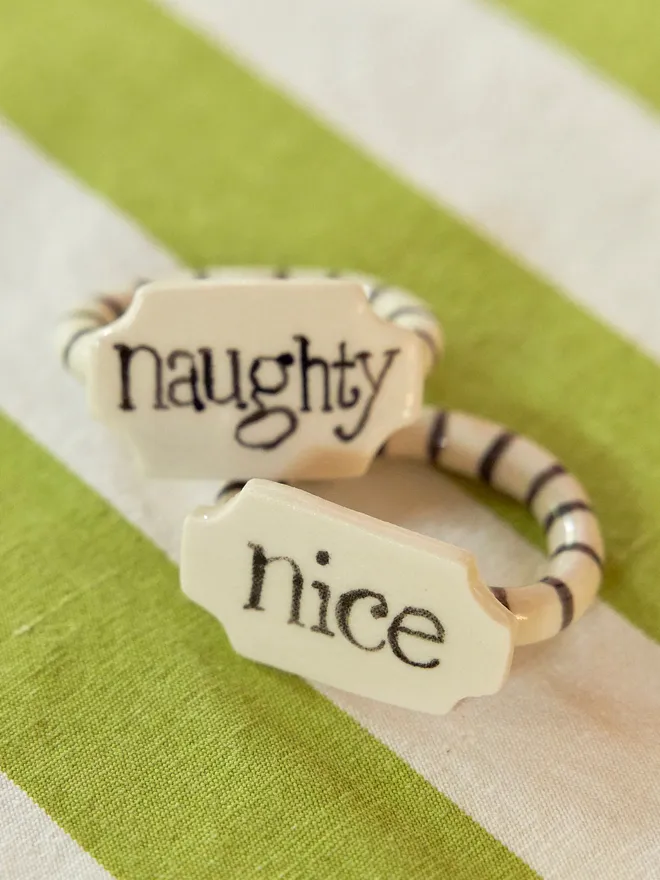Ceramic Christmas Napkin Rings