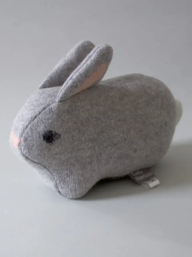 grey bunny plush
