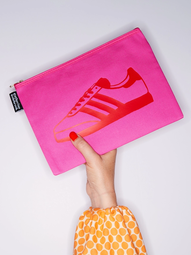 Pink/Red Sneaker Large Purse