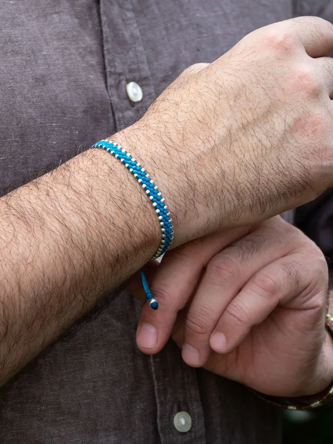 MEN rope silver bracelet