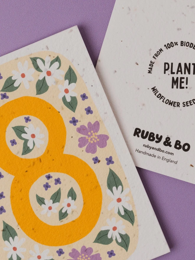 Plantable 8th Birthday Card